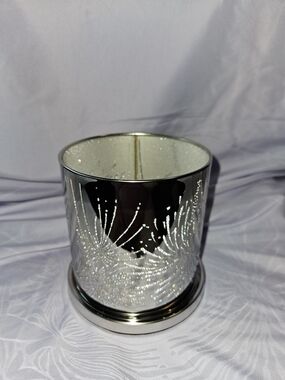 Enchanted Celebration Candle Holder - Silver Text Print